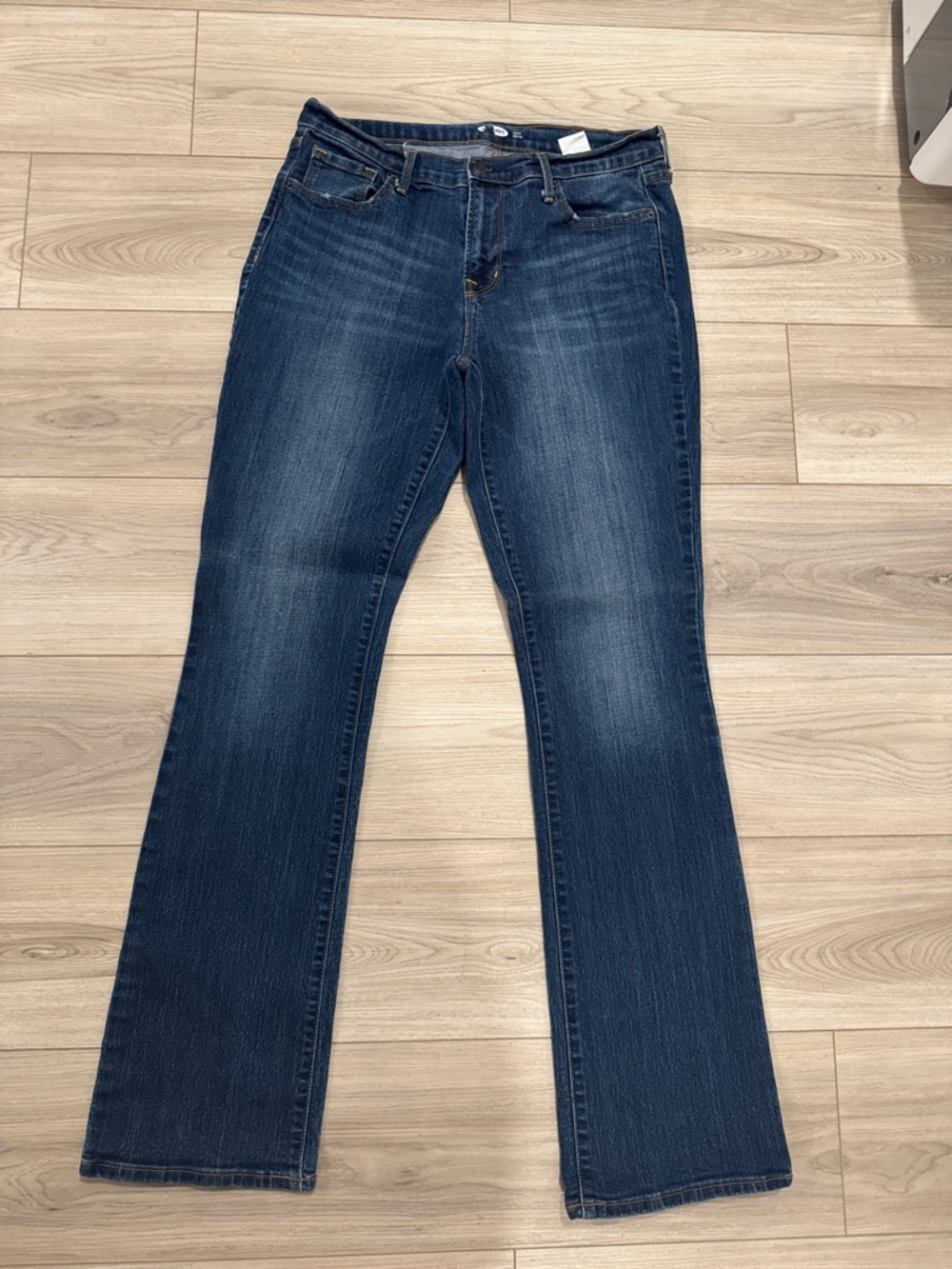 Old Navy Blue curvy Bootcut Jeans with Subtle Fade